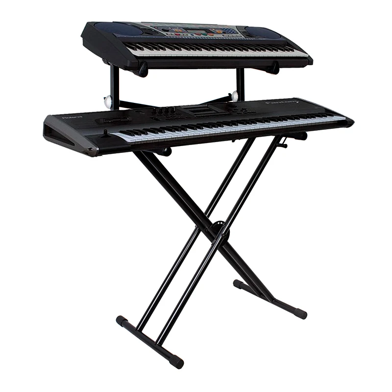 KS033 Two-Tier Single-X Keyboard Stand detail view 2