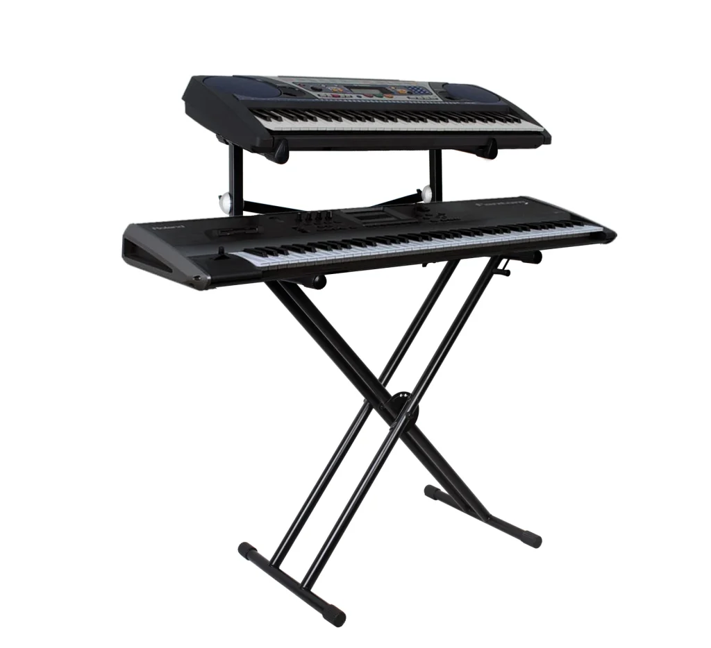 KS033 Two-Tier Single-X Keyboard Stand detail view 3