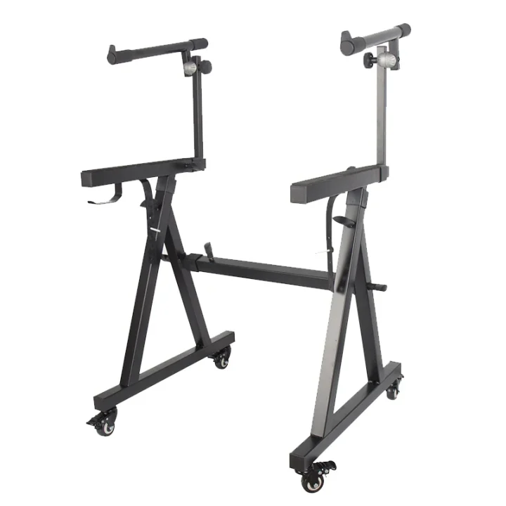 KS043 Wheeled Two-Tier Z-Frame Keyboard Stand