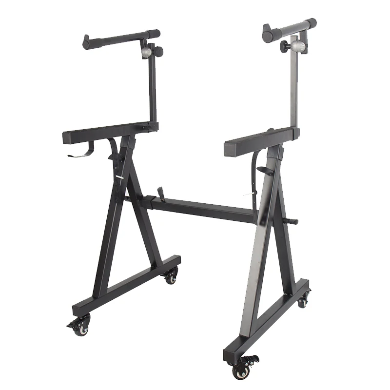 KS043 Wheeled Two-Tier Z-Frame Keyboard Stand