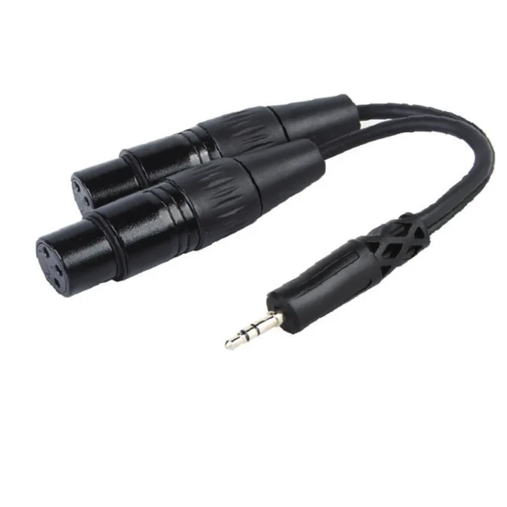 YC007 3.5 mm Stereo to Dual XLR Female Y Cable
