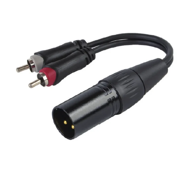 YC014 XLR Male to Dual RCA Y Cable