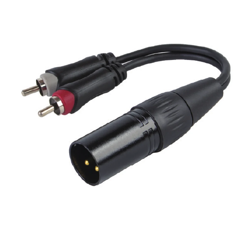 YC014 XLR Male to Dual RCA Y Cable