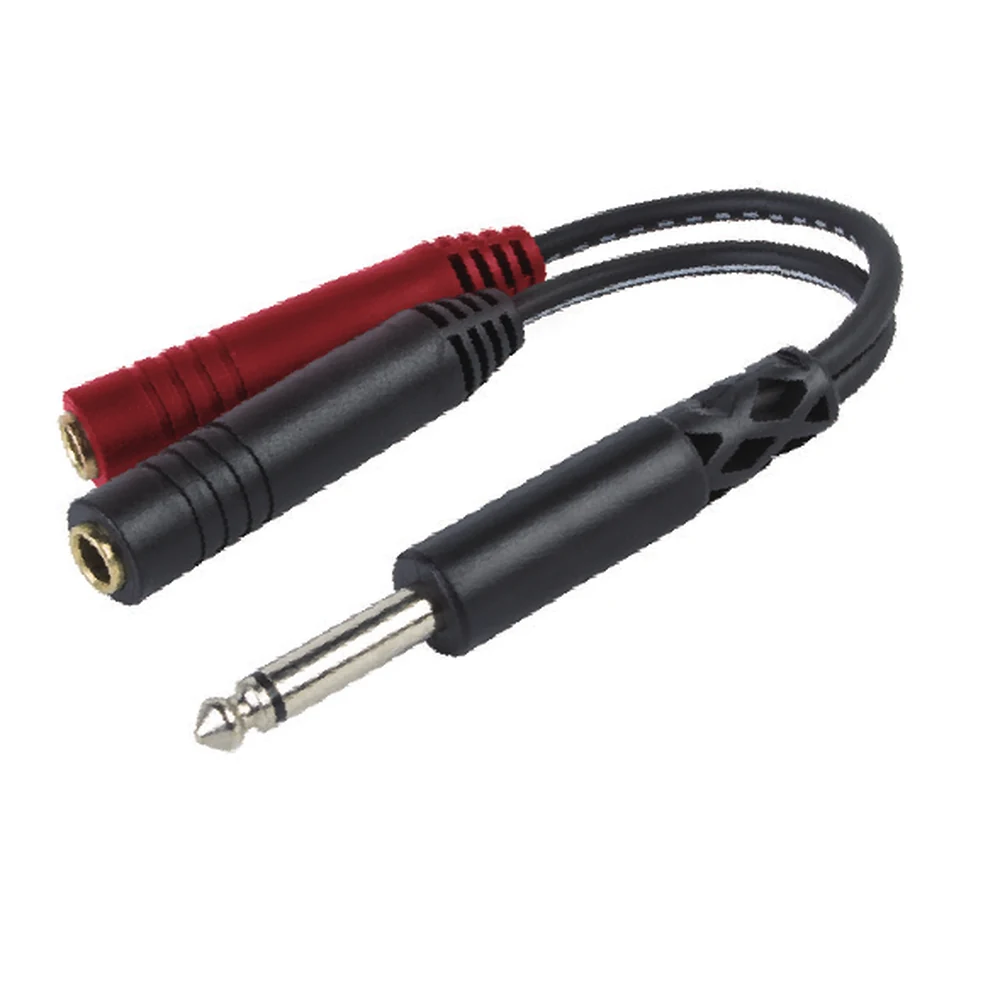 YC023 6.35 mm Stereo to Dual 6.35 mm Mono Female Y Cable
